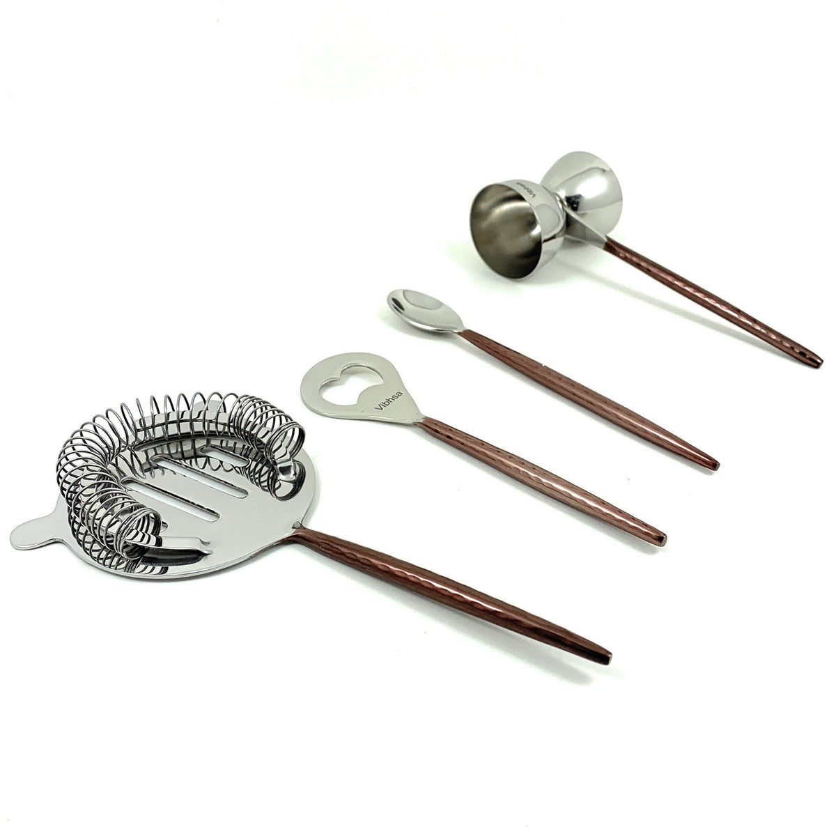 Hammered Copper Bar Tools Gift Set (4-Piece)