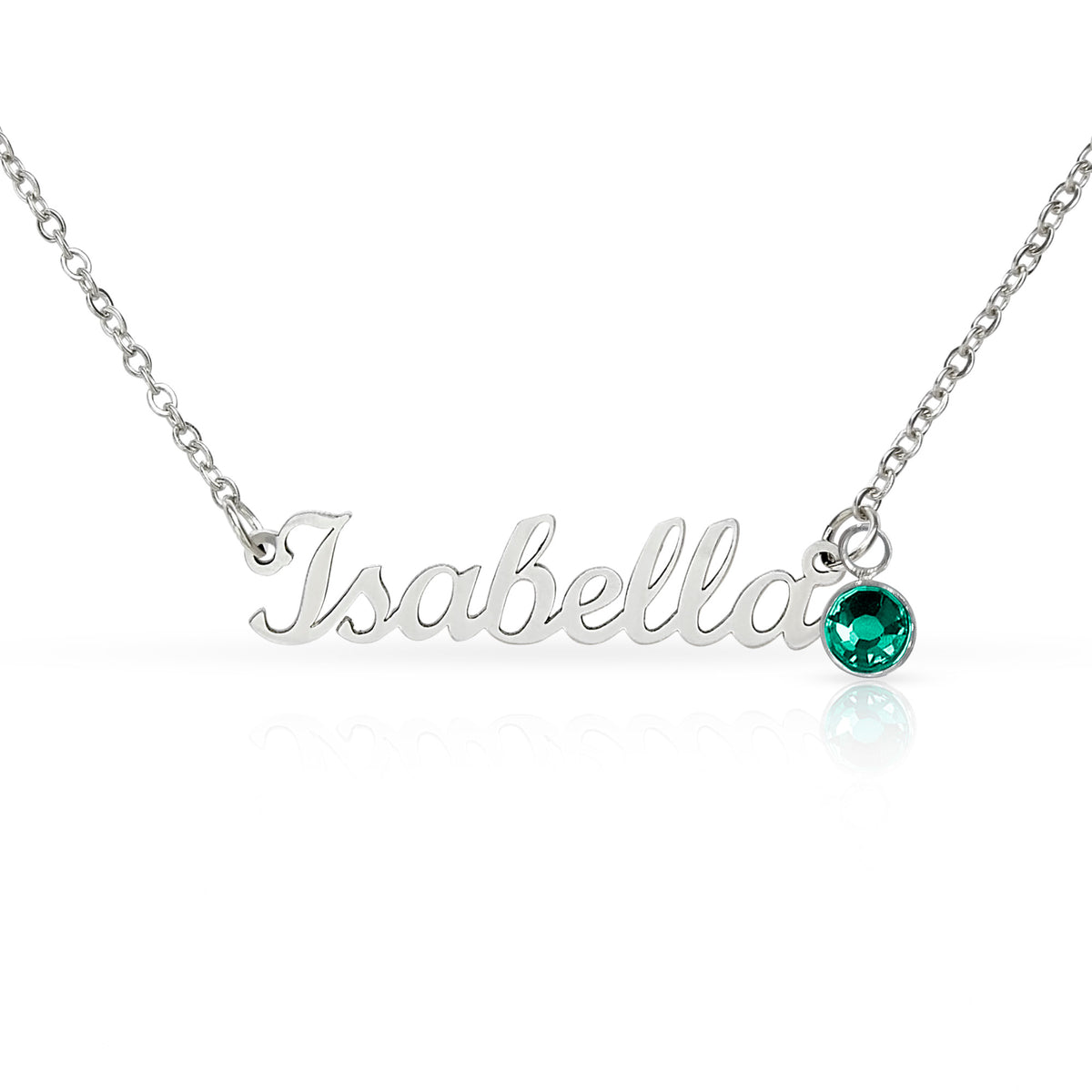 Birthstone Name Necklace — Personalized Birthday Gift
