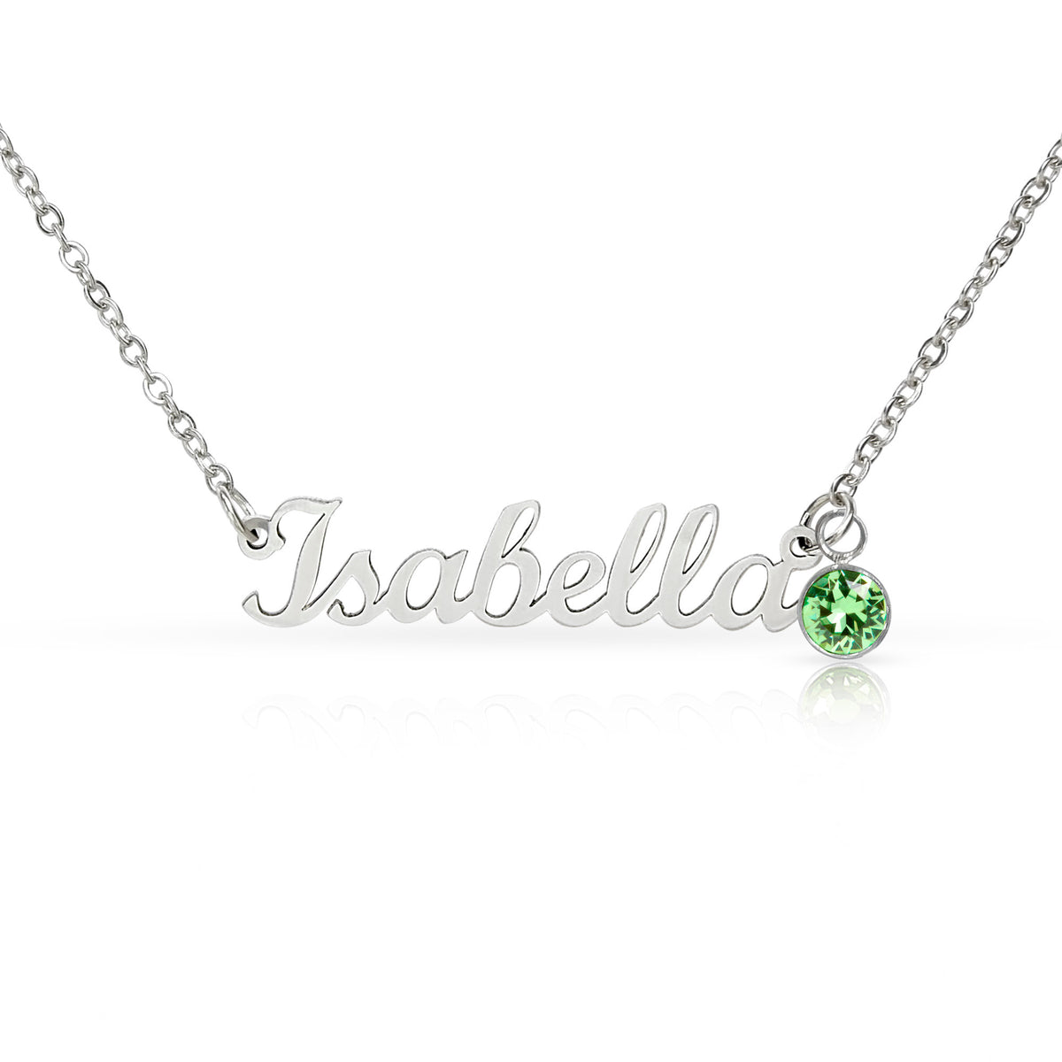 Birthstone Name Necklace — Personalized Birthday Gift