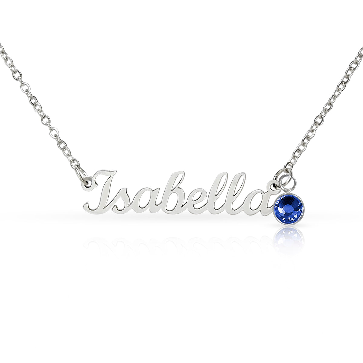 Birthstone Name Necklace — Personalized Birthday Gift