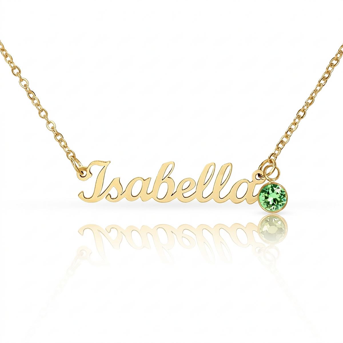 Birthstone Name Necklace — Personalized Birthday Gift