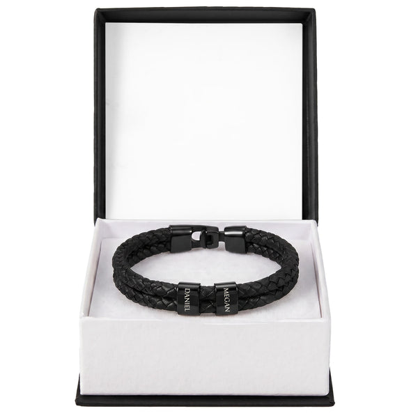 Pulsera de cuentas con nombres — Regalo personalizado para papá
