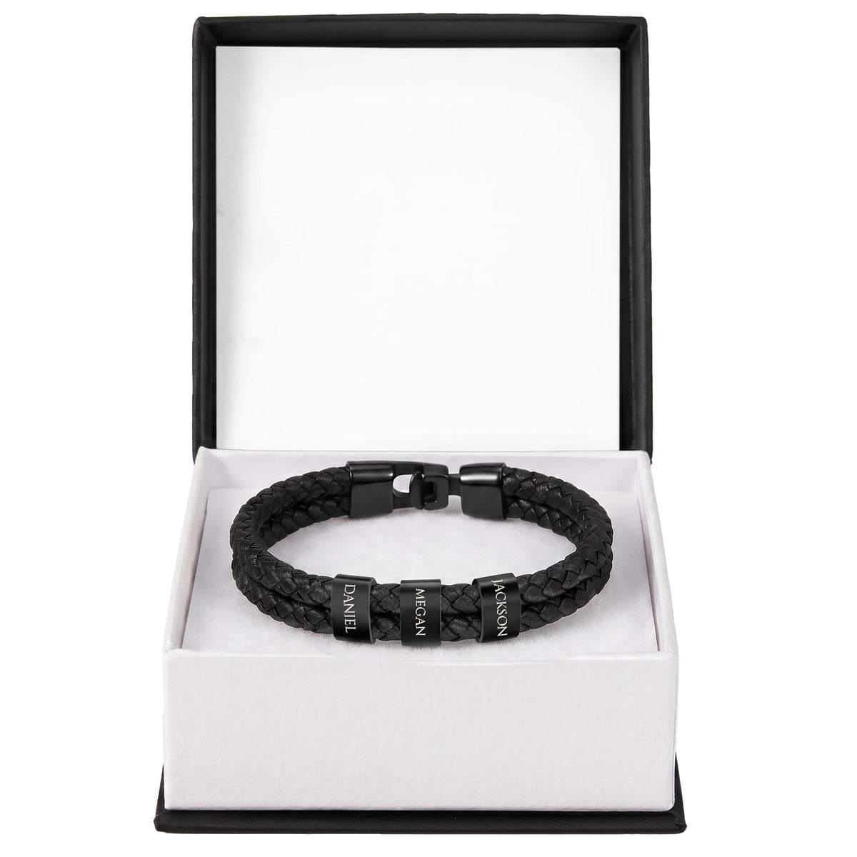 Men's Name Bead Bracelet — Personalized Gift for Dad