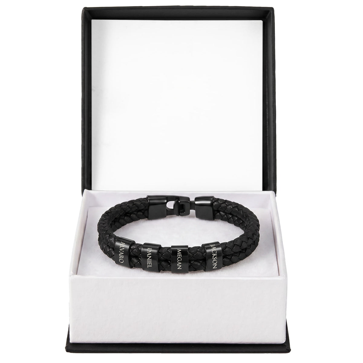 Men's Name Bead Bracelet — Personalized Gift for Dad