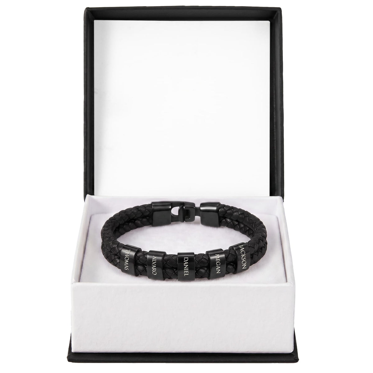 Men's Name Bead Bracelet — Personalized Gift for Dad