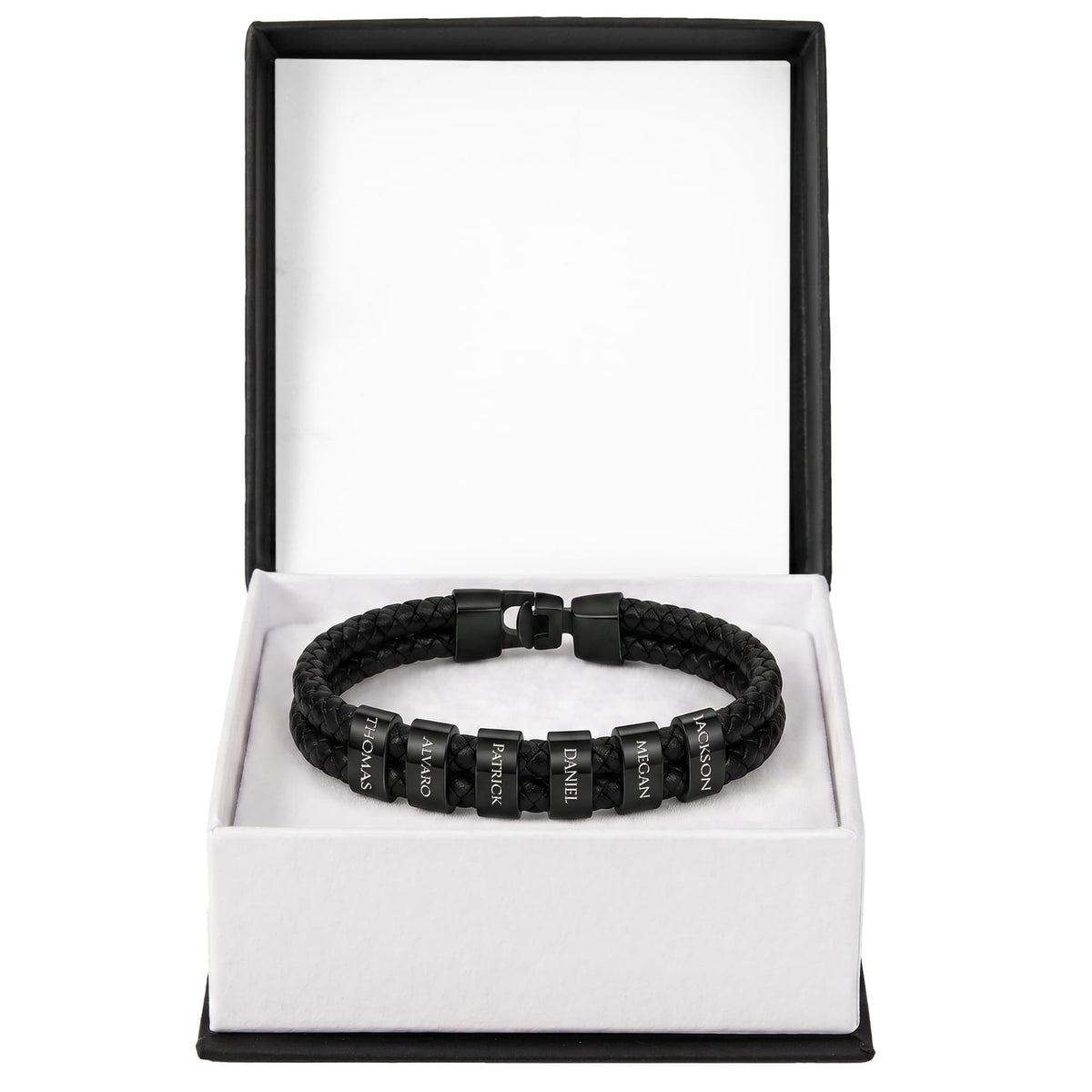 Men's Name Bead Bracelet — Personalized Gift for Dad