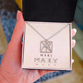 Collar monograma con nombre — Regalo con tarjeta personalizada
