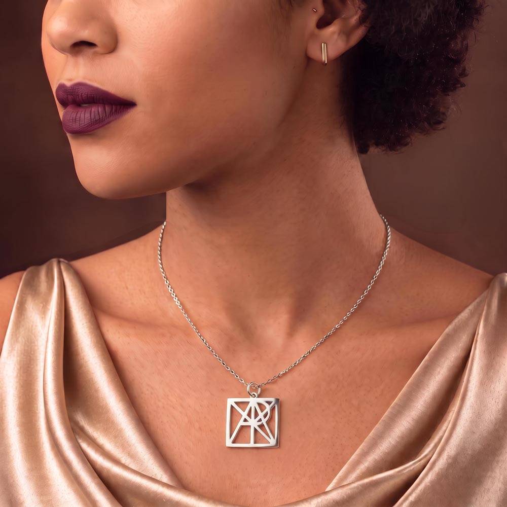 Monogram Name Necklace — Personalized Gift with Name Card