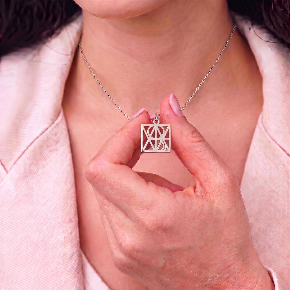 Collar monograma con nombre — Regalo con tarjeta personalizada