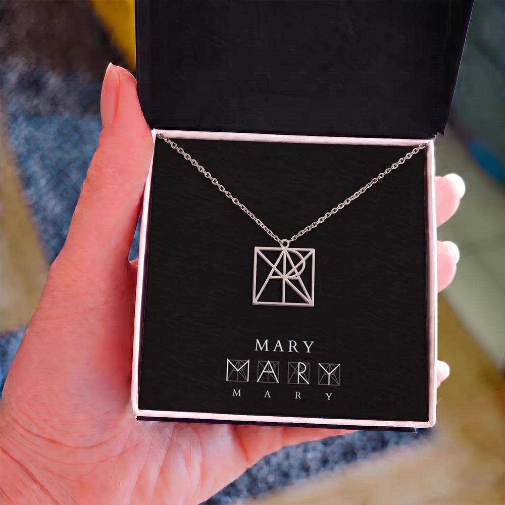Monogram Name Necklace — Personalized Gift with Name Card