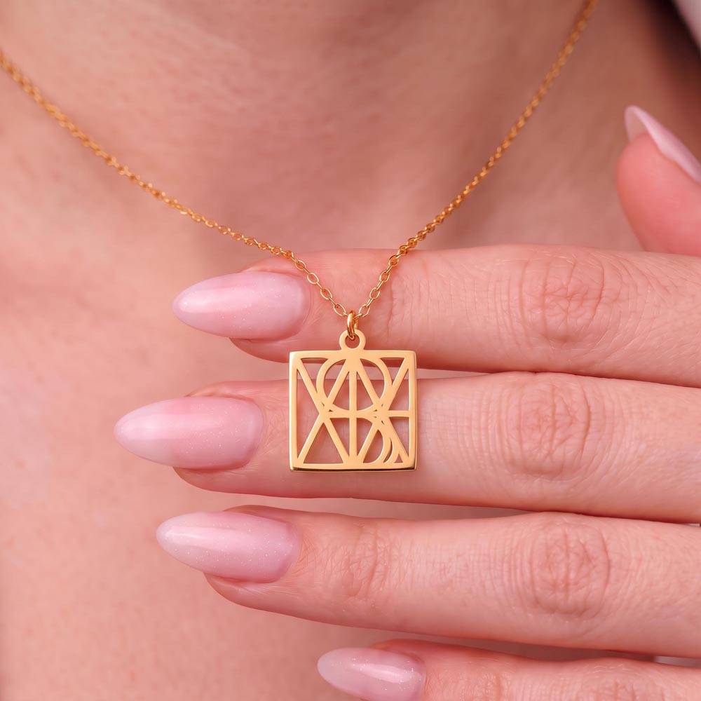 Collar monograma con nombre — Regalo con tarjeta personalizada