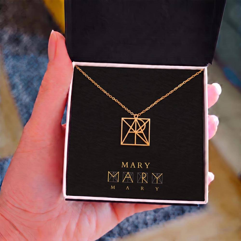Collar monograma con nombre — Regalo con tarjeta personalizada