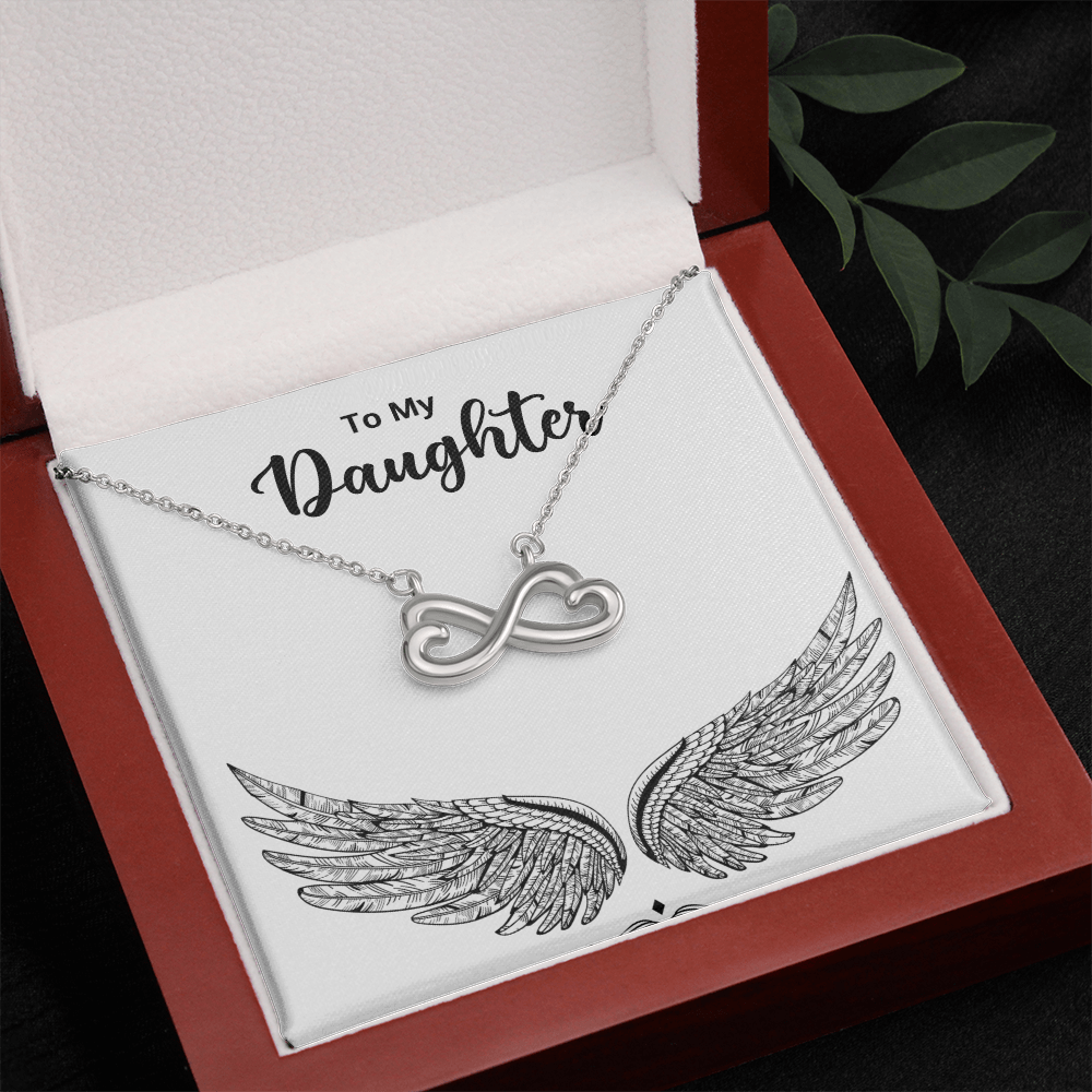 To My Daughter — Endless Love Necklace with Message Card