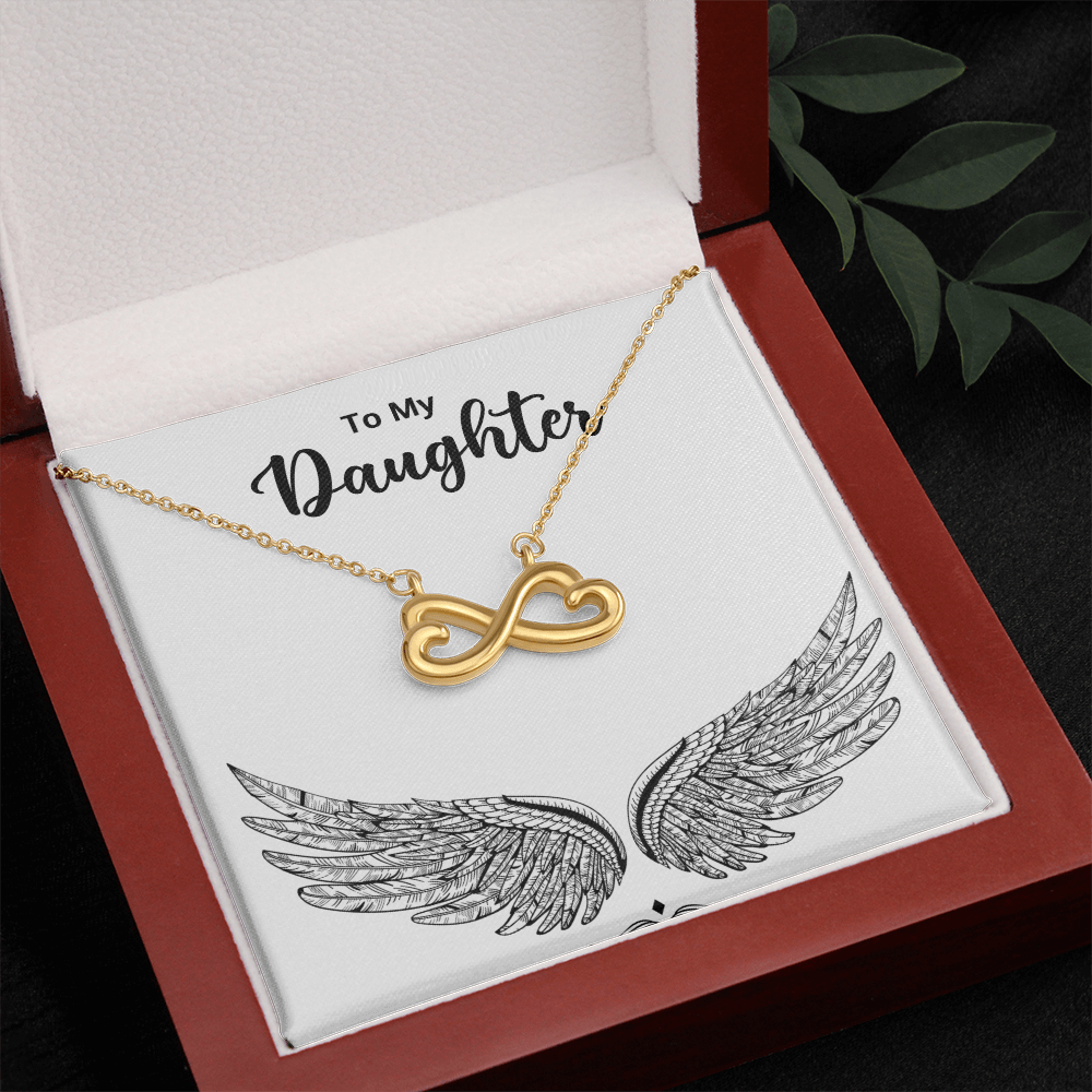 To My Daughter — Endless Love Necklace with Message Card