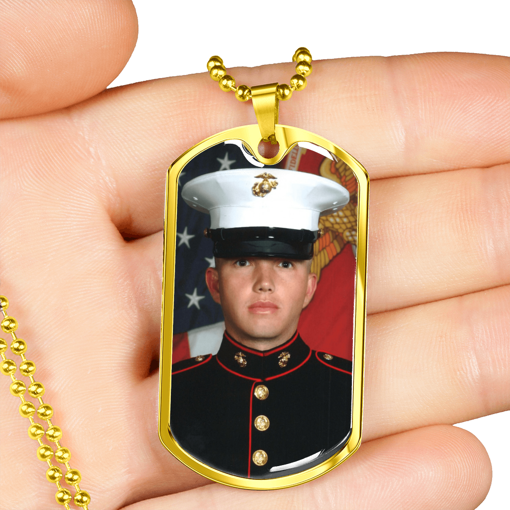 Photo Dog Tag Necklace — Personalized Gift for Him