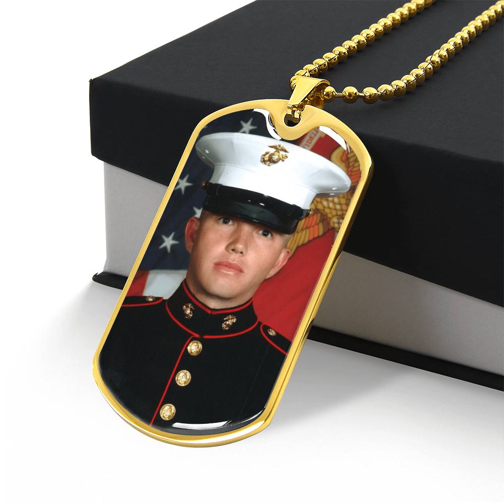 Photo Dog Tag Necklace — Personalized Gift for Him