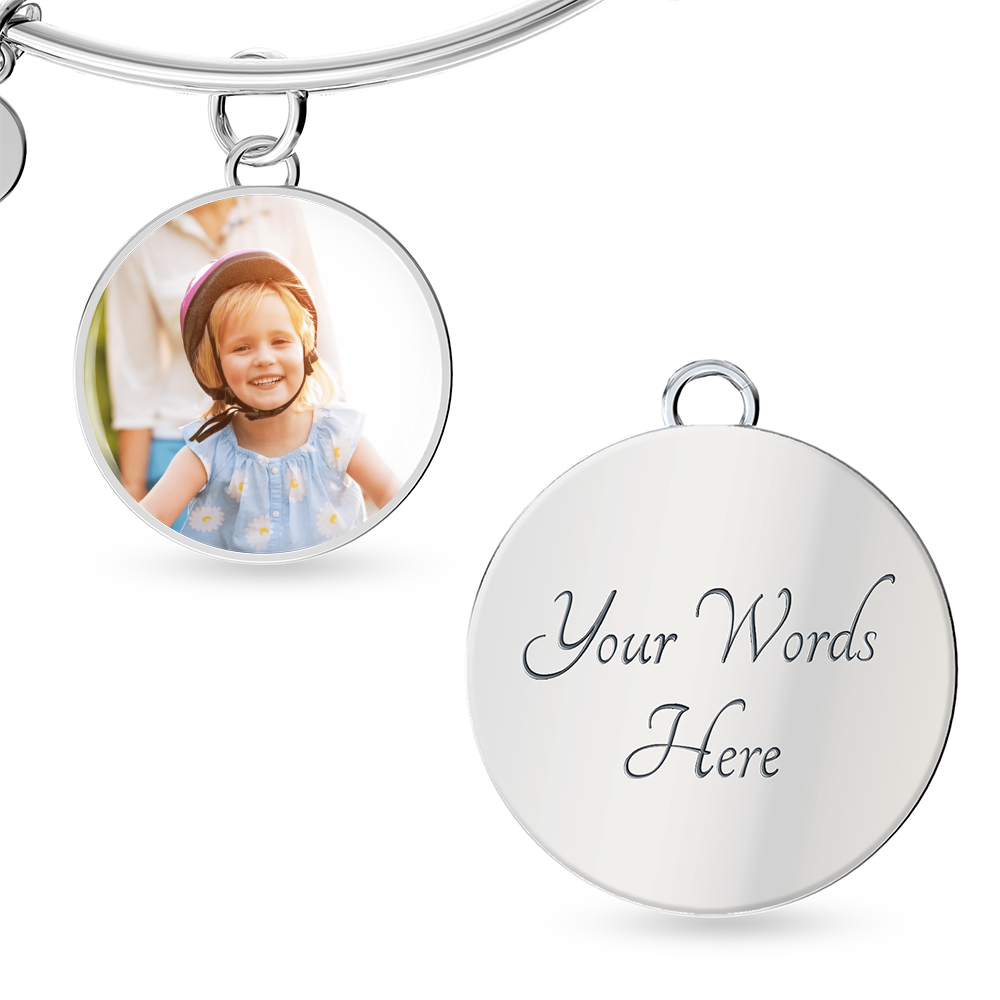 Photo Circle Bangle — Personalized Bracelet for Her