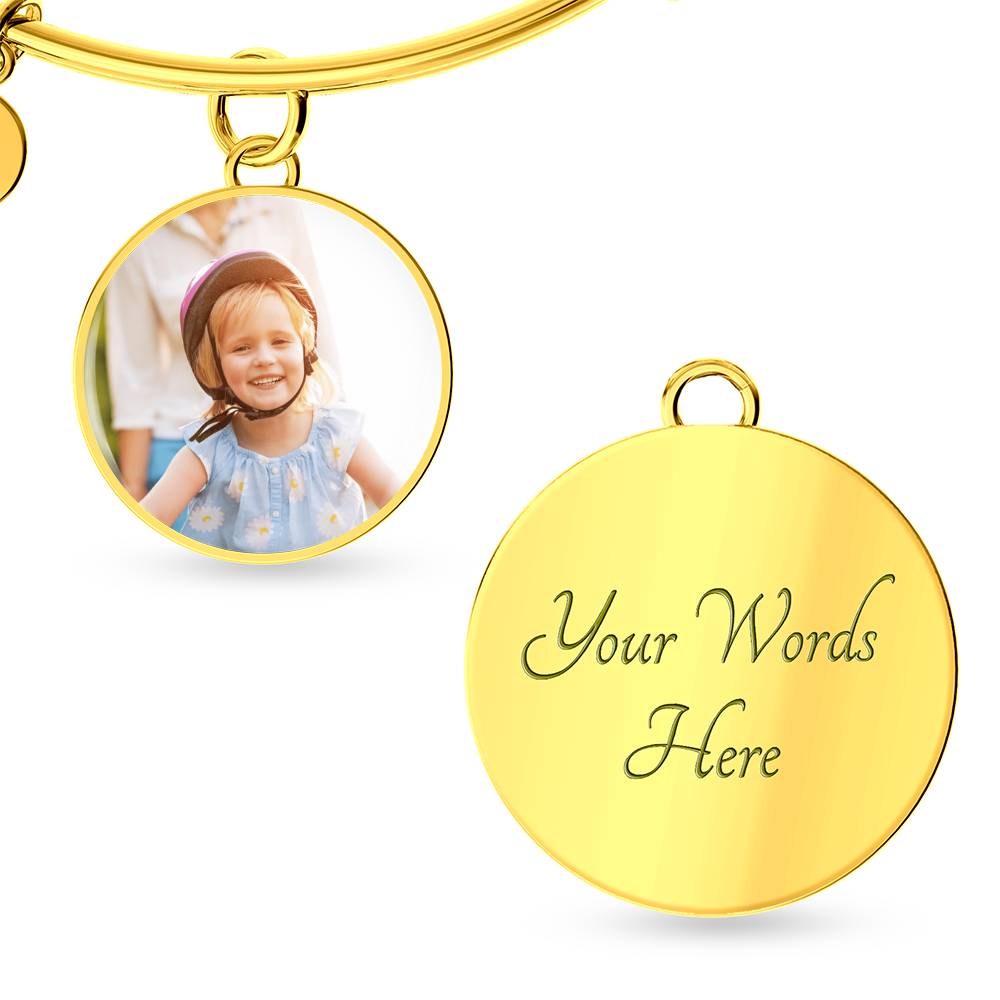 Photo Circle Bangle — Personalized Bracelet for Her