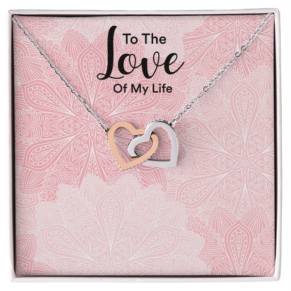 Collar de corazones entrelazados — Regalo de aniversario para ella