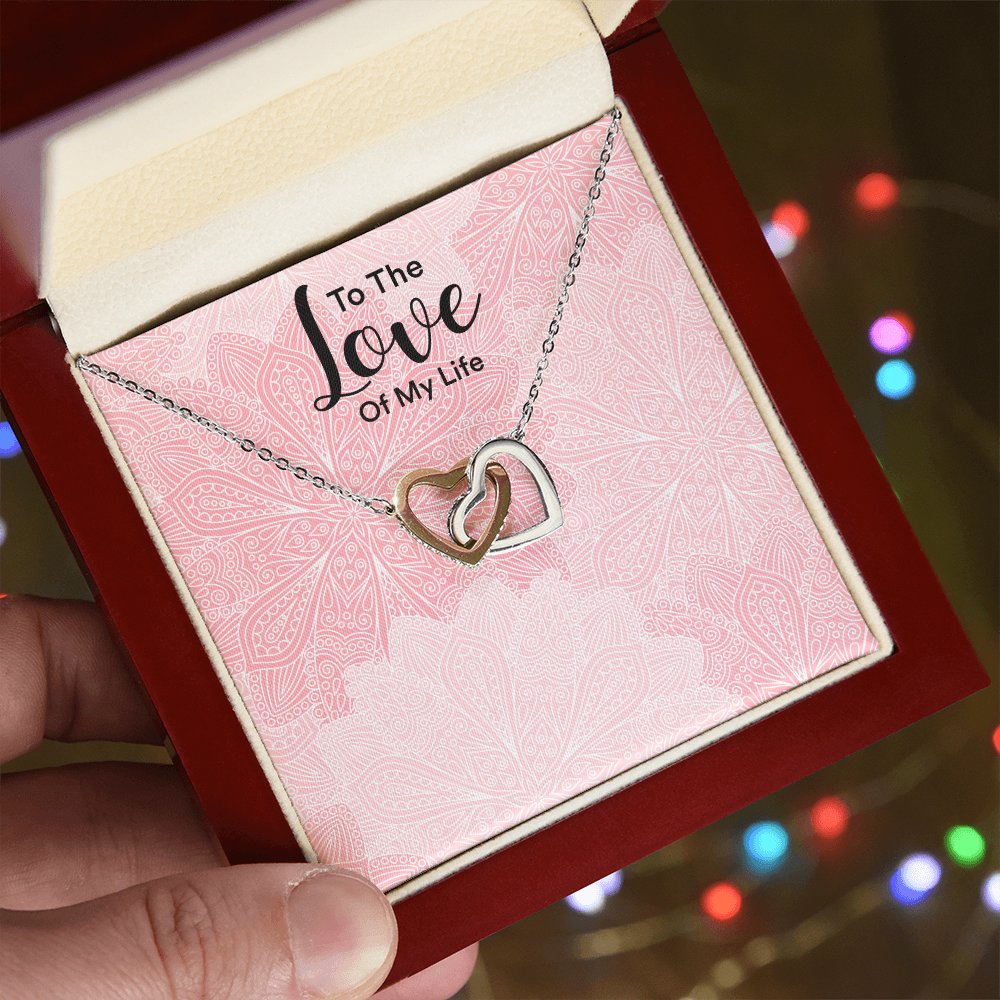 Collar de corazones entrelazados — Regalo de aniversario para ella