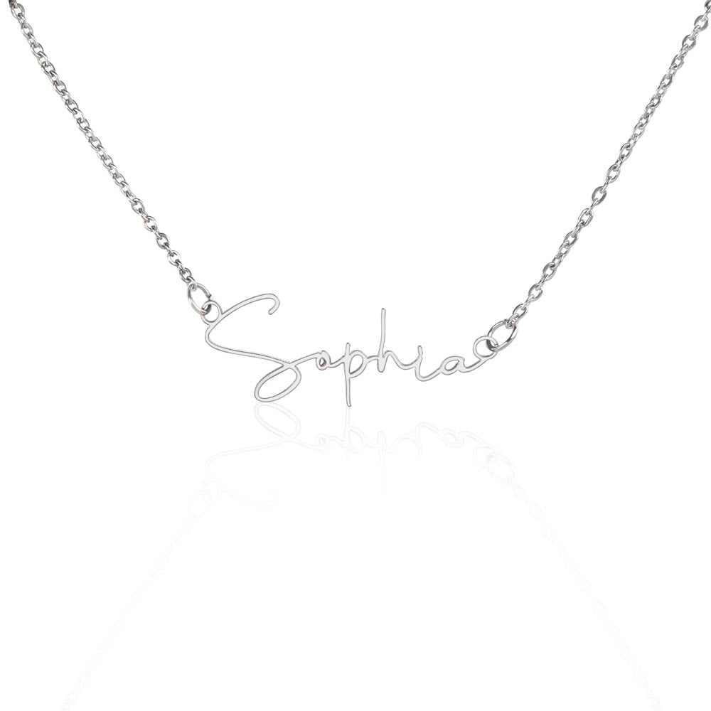 Signature Name Necklace — Personalized Gift for Her