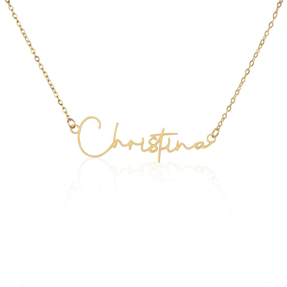 Signature Name Necklace — Personalized Gift for Her