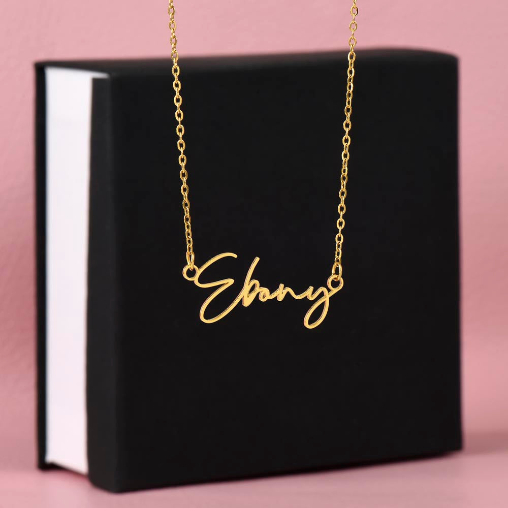 Signature Name Necklace — Personalized Gift for Her