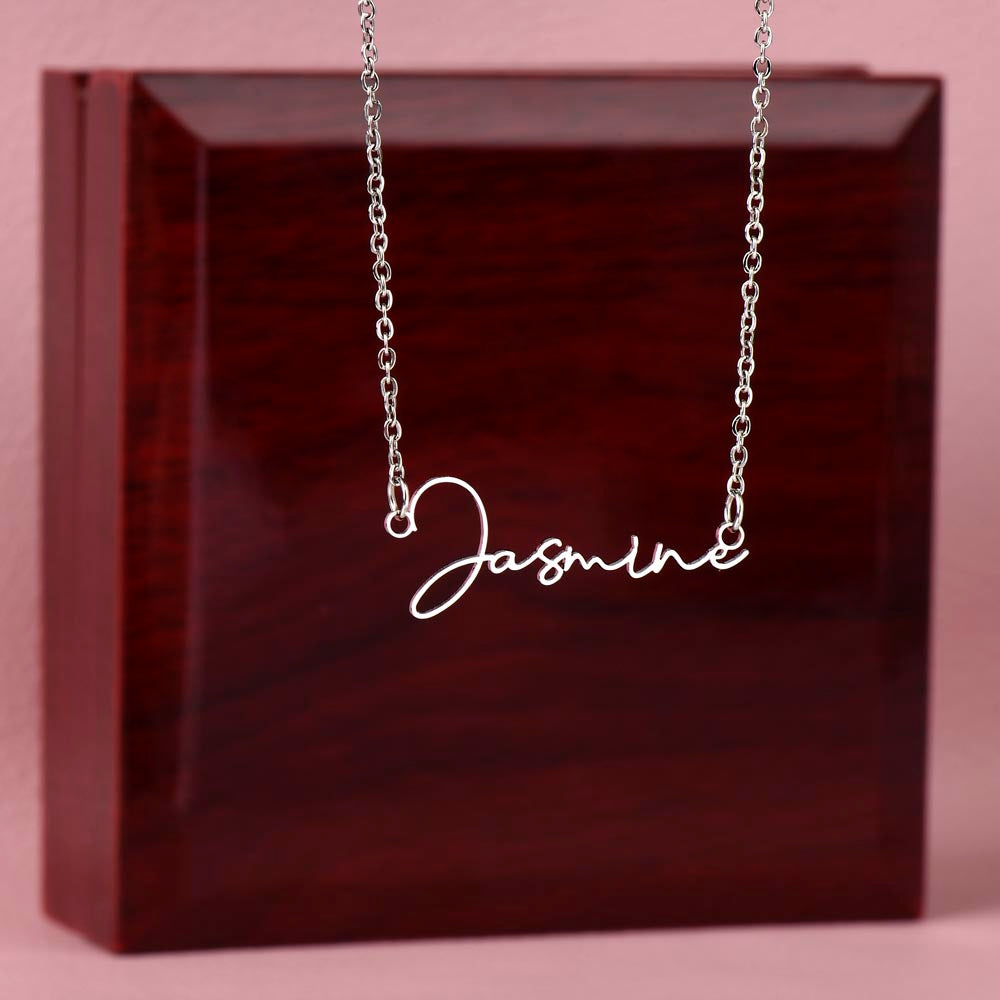 Signature Name Necklace — Personalized Gift for Her