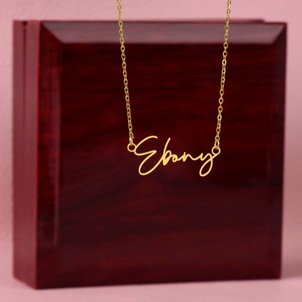 Signature Name Necklace — Personalized Gift for Her