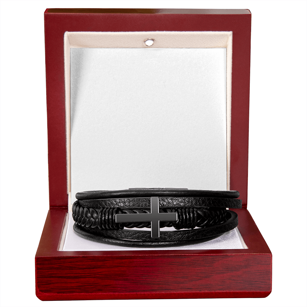 Men's Cross Bracelet — Faith Gift for Him