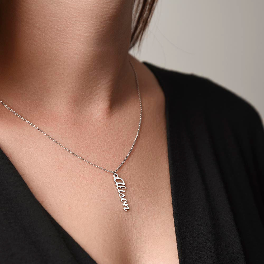 Vertical Name Necklace — Personalized with up to 4 Names