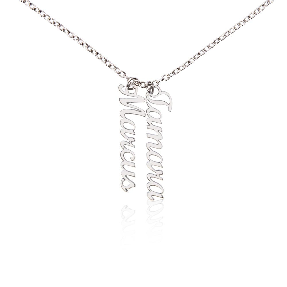 Vertical Name Necklace — Personalized with up to 4 Names