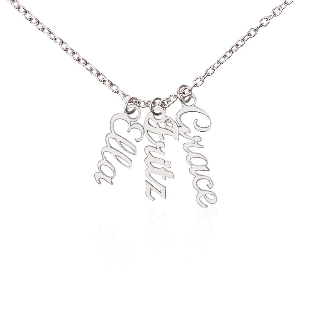 Vertical Name Necklace — Personalized with up to 4 Names