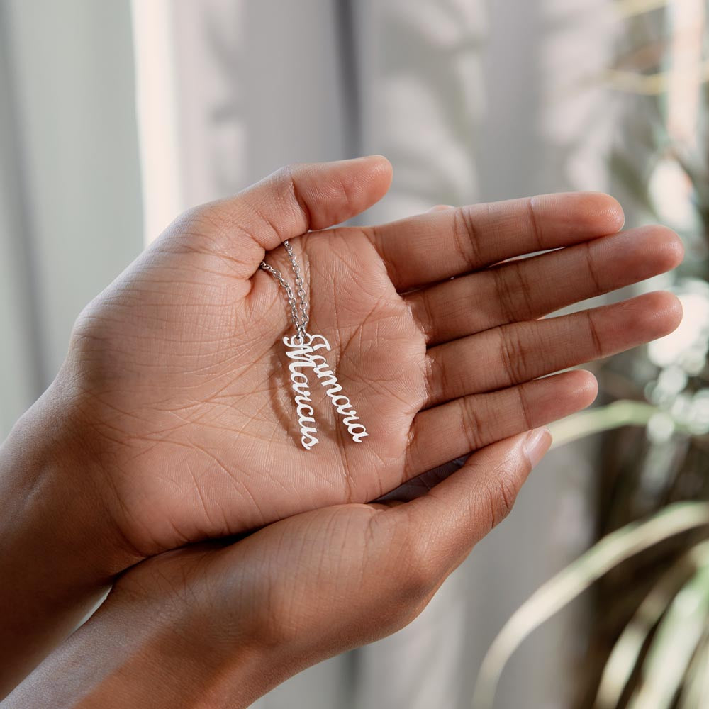 Vertical Name Necklace — Personalized with up to 4 Names