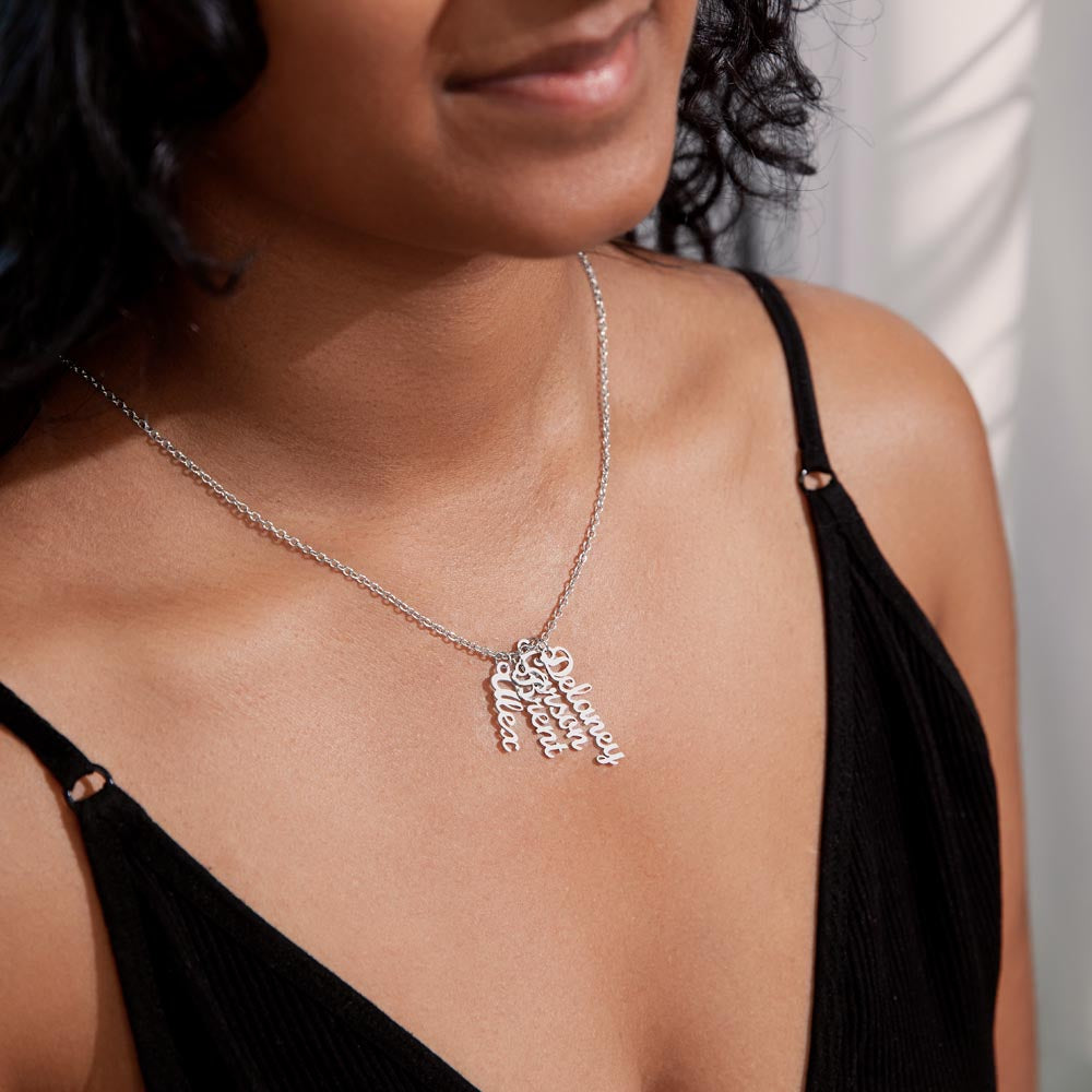 Vertical Name Necklace — Personalized with up to 4 Names