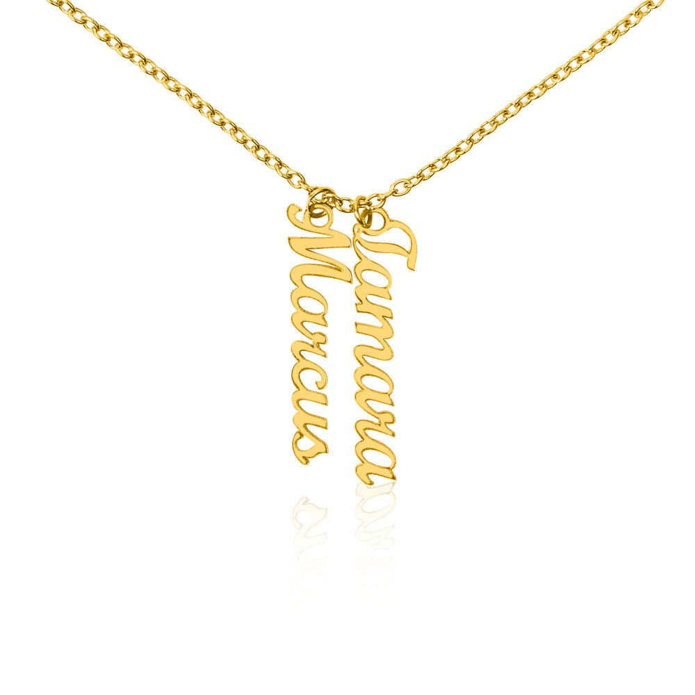 Vertical Name Necklace — Personalized with up to 4 Names