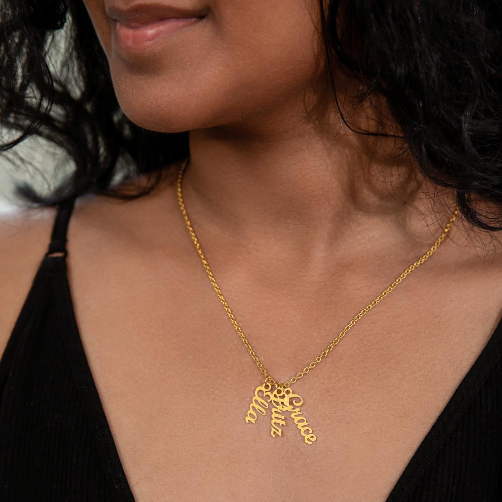 Vertical Name Necklace — Personalized with up to 4 Names