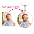 Collar con foto En memoria — Dije circular personalizado